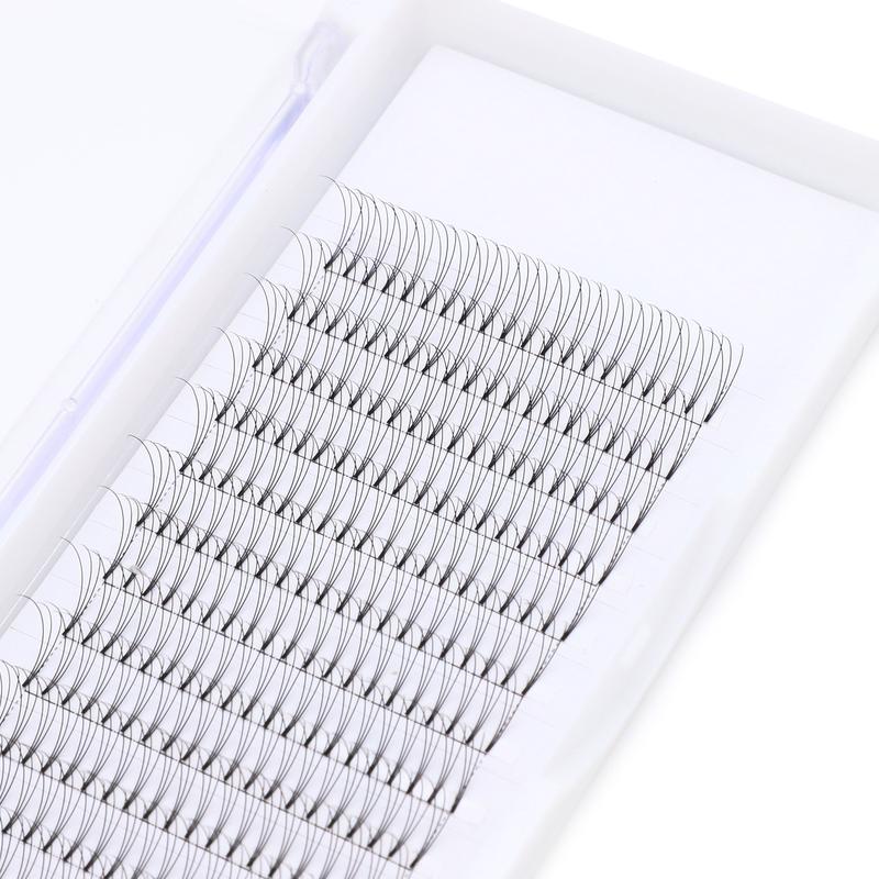 3D Short Stem Premade Fans Lashes Eyelash Extension Trays