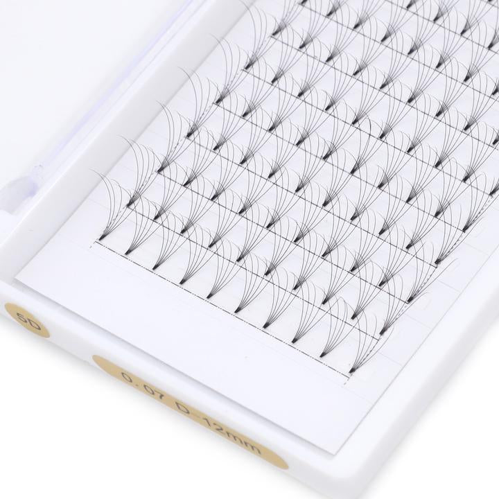 5D Short Stem Premade Fans Lashes Eyelash Extension Trays