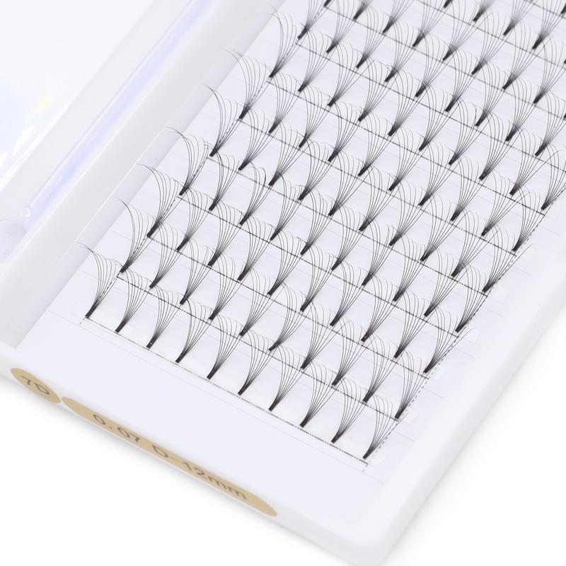 7D Short Stem Premade Fans Lashes Eyelash Extension Trays