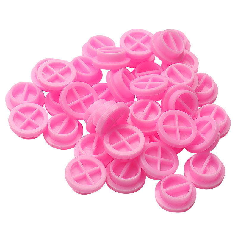 100 PCS Pink Flower Shaped Eyelash Extension Glue Blooming Cup Holder Pallet