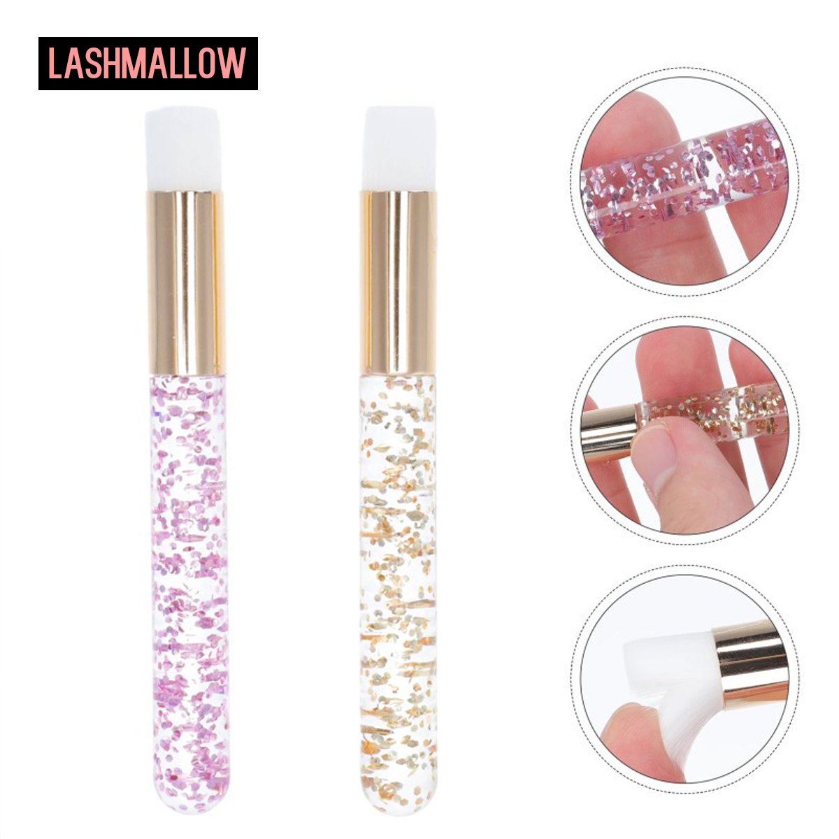 Eyelash Extension Crystal Glitter Cleansing Brush Eyelash Foam Applicator