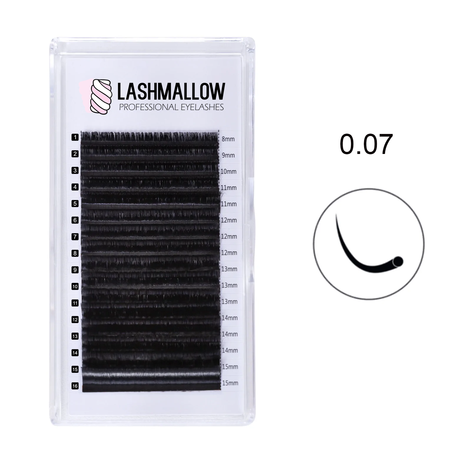 0.07 Premium Volume Lashes 8-16mm Eyelash Extension Trays