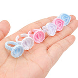 100PCS Disposable Heart-shaped Glue Rings for Eyelash Extension