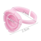 100PCS Disposable Heart-shaped Glue Rings for Eyelash Extension