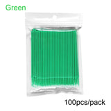 100PCS Disposable Eyelash Extension Brushes Micro Swab