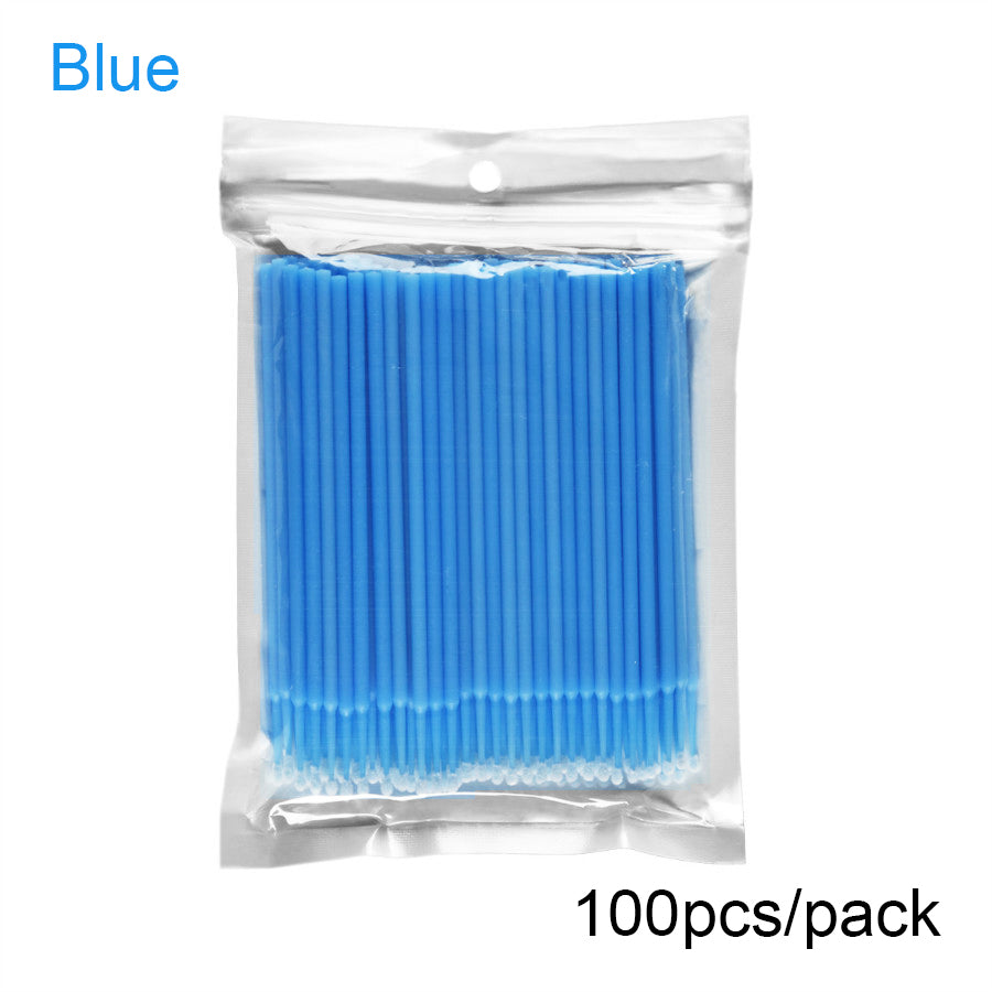 100PCS Disposable Eyelash Extension Brushes Micro Swab