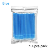 100PCS Disposable Eyelash Extension Brushes Micro Swab