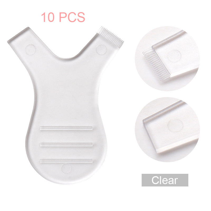 10PCS Y Shape Silicone Lash Lift Brush Eyelash Perming Curler