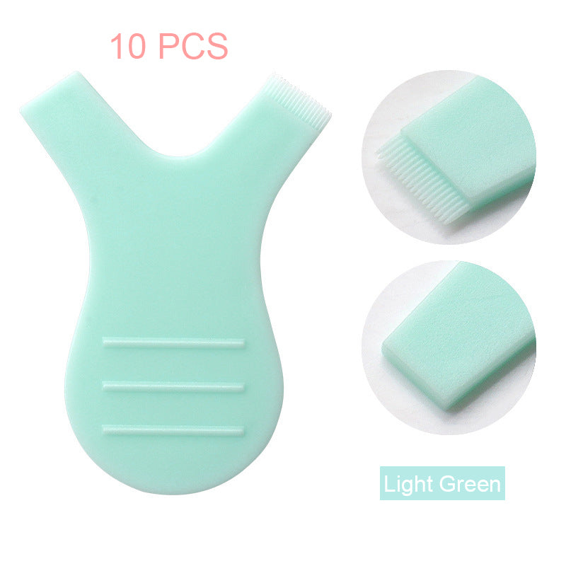 10PCS Y Shape Silicone Lash Lift Brush Eyelash Perming Curler