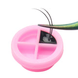 100 PCS Pink Flower Shaped Eyelash Extension Glue Blooming Cup Holder Pallet