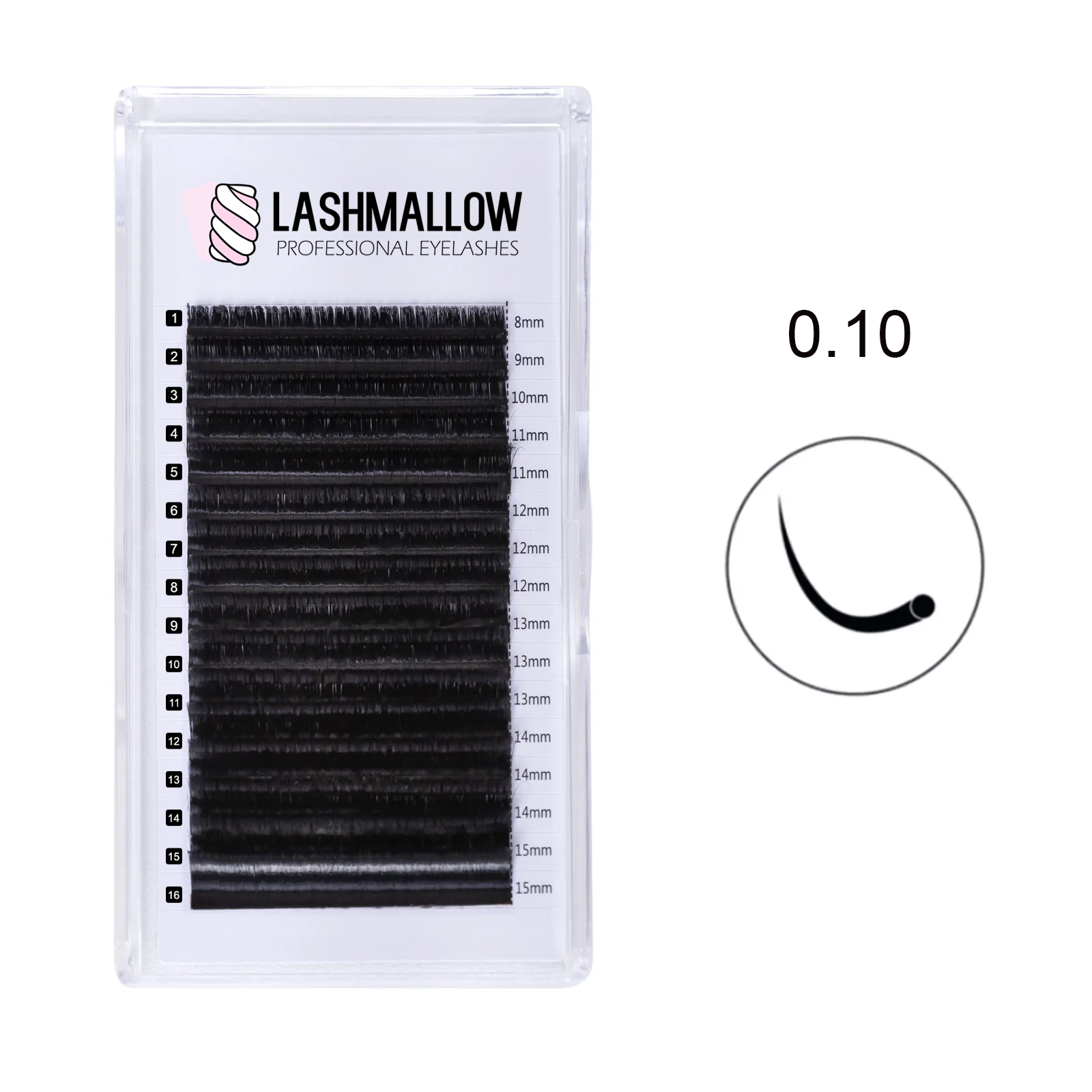 0.10 Premium Individual Classic Lashes 8-16mm Eyelash Extension Trays