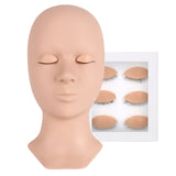 Training Mannequin Head With 6 Pcs Removable Eyelids