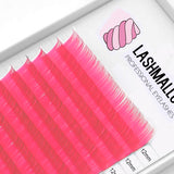 0.07 Pink Color Lashes 12mm Eyelash Extension Trays