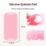 Eyelashes Extension Reusable Forehead Lash Holder Stand Pallet Silicone Pad